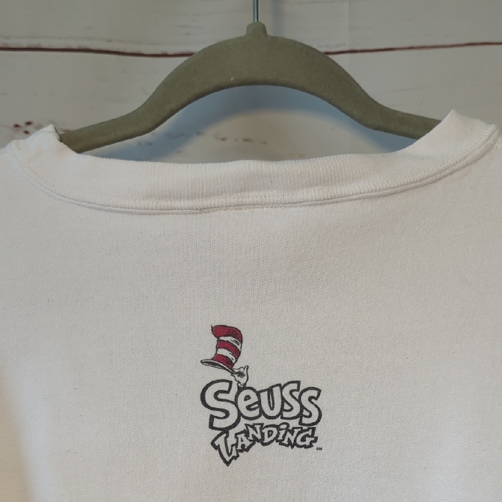 Vintage Dr Seuss Islands Of Adventure Universal Studios Sweatshirt Small Cat Hat - Picture 10 of 12